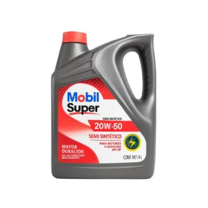 MOBIL SUPER 20W50 - Aceite de Motor Mineral - Galón 4Lt.