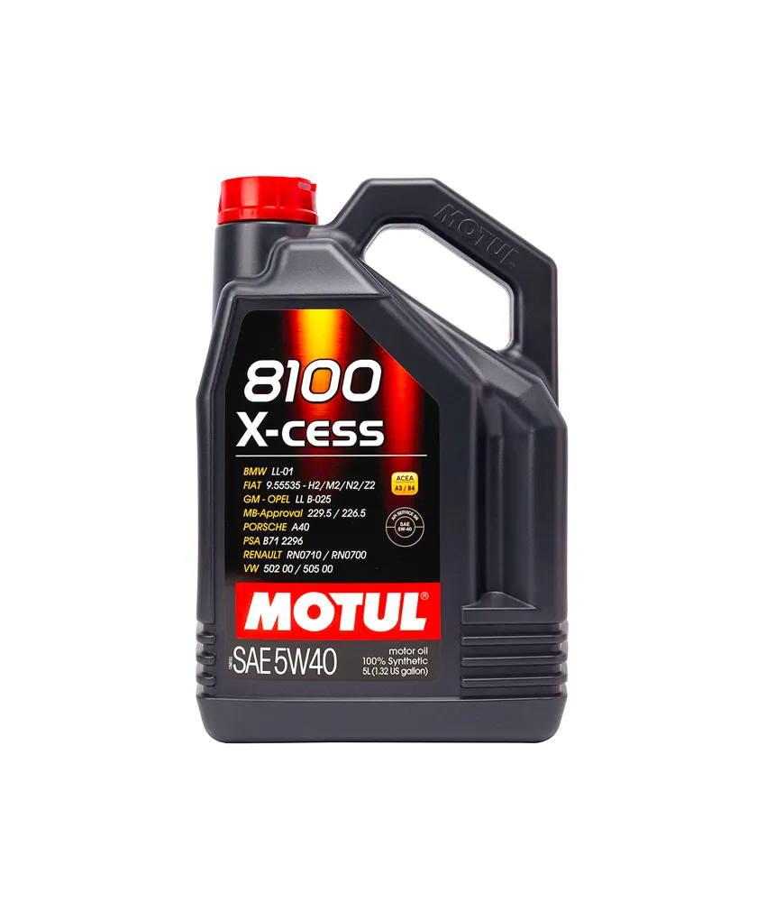 Motul 8100 X-CESS 5W40 Fully Synthetic Engine Oil - 10 Liters (2 X 5L Bottles)