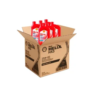 Shell Helix HX3 25W-60 – Aceite Mineral para Motores de Alto Kilometraje - Caja x6 (1 L c/u)