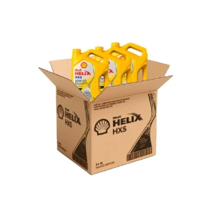 Shell Helix HX5 20W-50 – Aceite Mineral para Limpieza Activa y Protección - Caja x3 (Galón 4 L c/u)