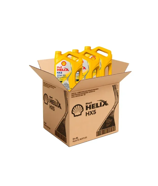 Shell Helix HX5 20W-50 – Aceite Mineral para Limpieza Activa y Protección
