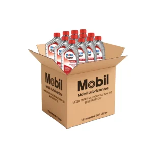 MOBIL SUPER 20W50 - Aceite de Motor Mineral - Caja x12 (Galón 1 L c/u)