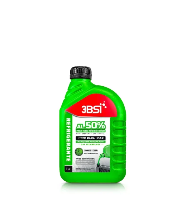 Refrigerante Automotriz 50% Verde 3BSI | Tecnología OAT Listo para Usar