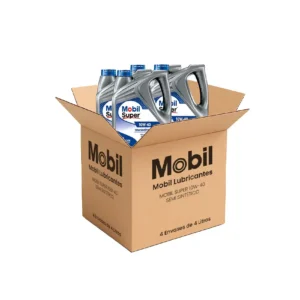 MOBIL SUPER 10W40 SEMI SINTÉTICO - Aceite de Motor - Caja x4 (Galón 4 L c/u)