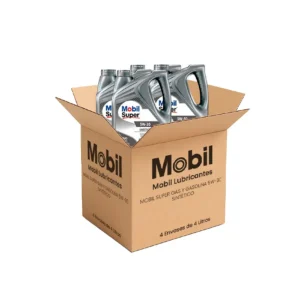 MOBIL SUPER 5W30 SINTÉTICO - Motores a Gasolina y Gas - Caja x4 (Galón 4 L c/u)
