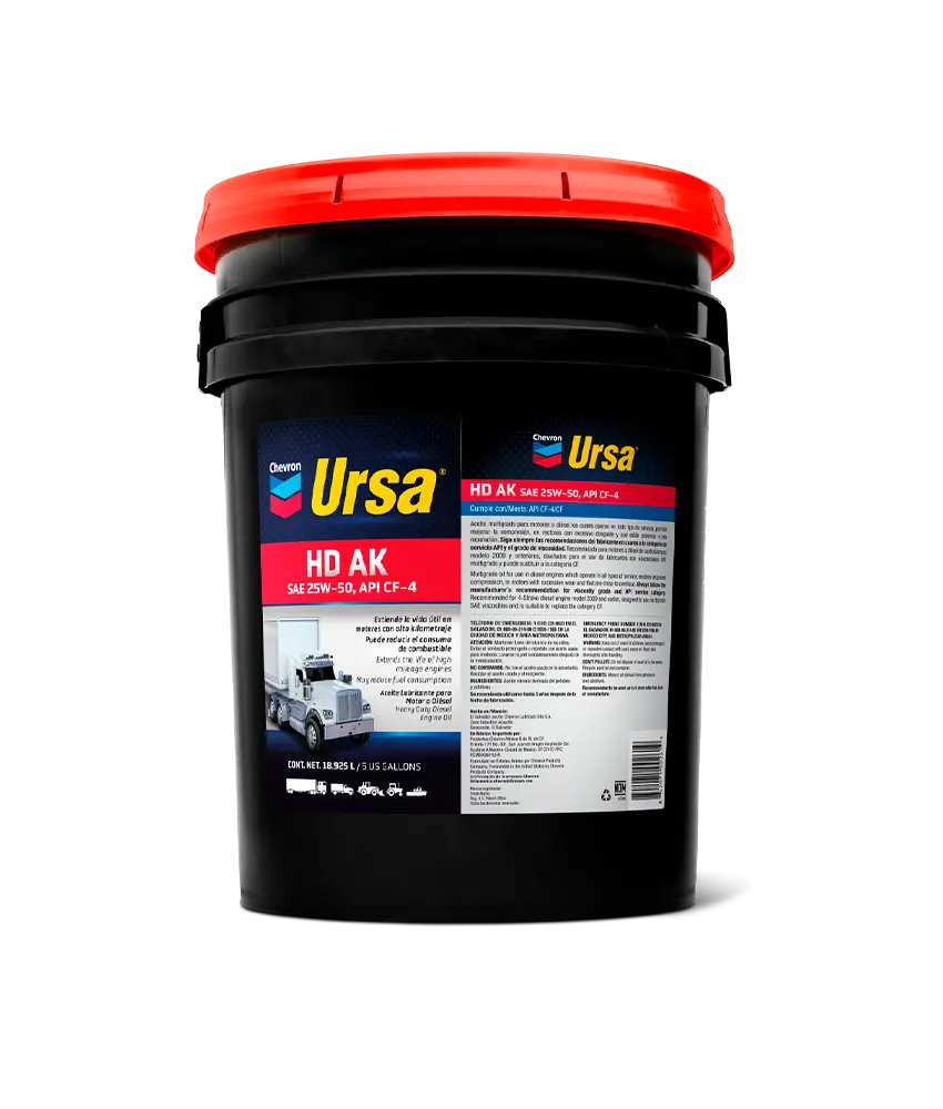 Chevron Ursa HD AK 25W-50 – Aceite para Motor-balde